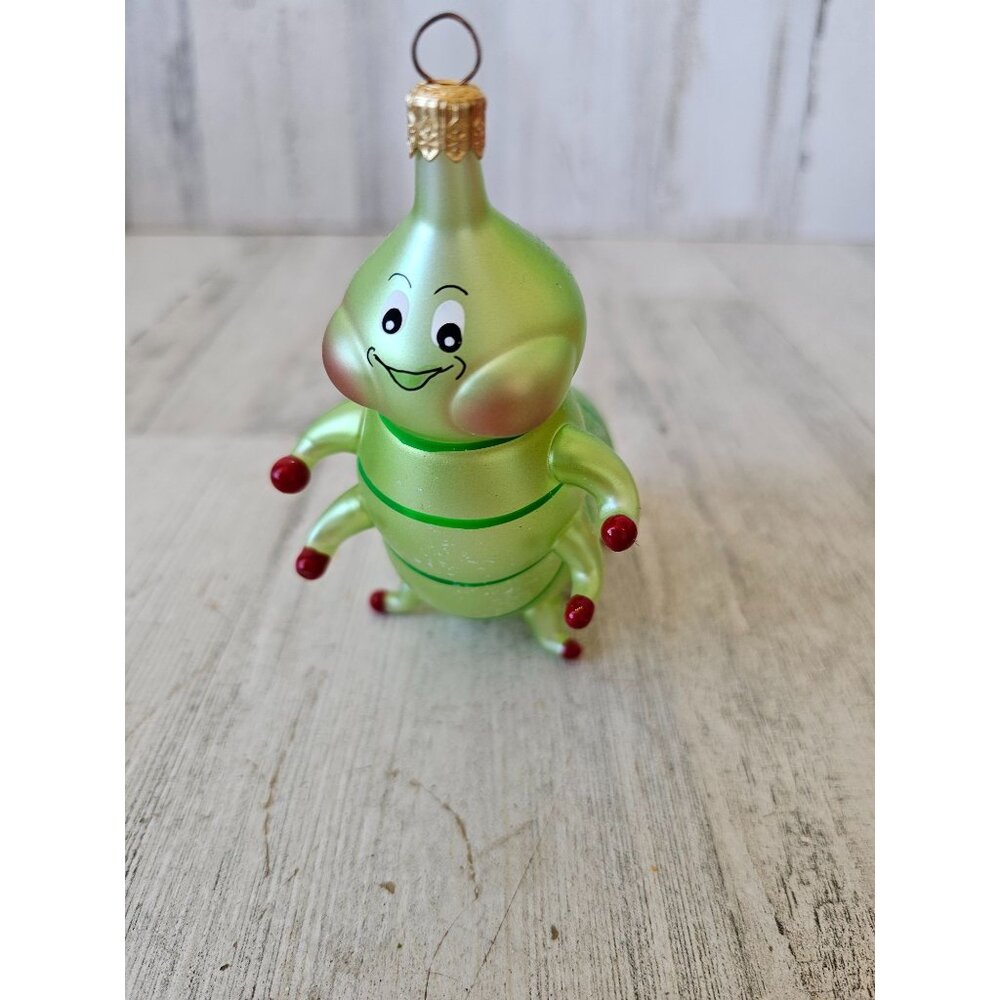 de carlini Caterpillar dillards trimmings italian glass ornament insect Xmas tre